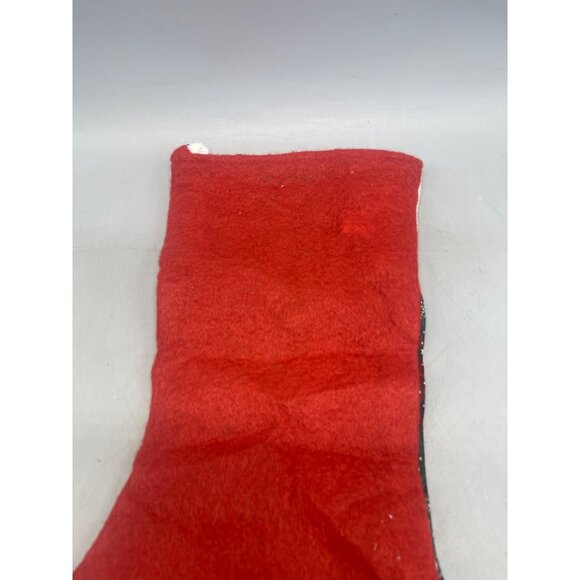 Christmas Noel stocking snowflake red white felt strip 15" READ - Picture 3 of 7